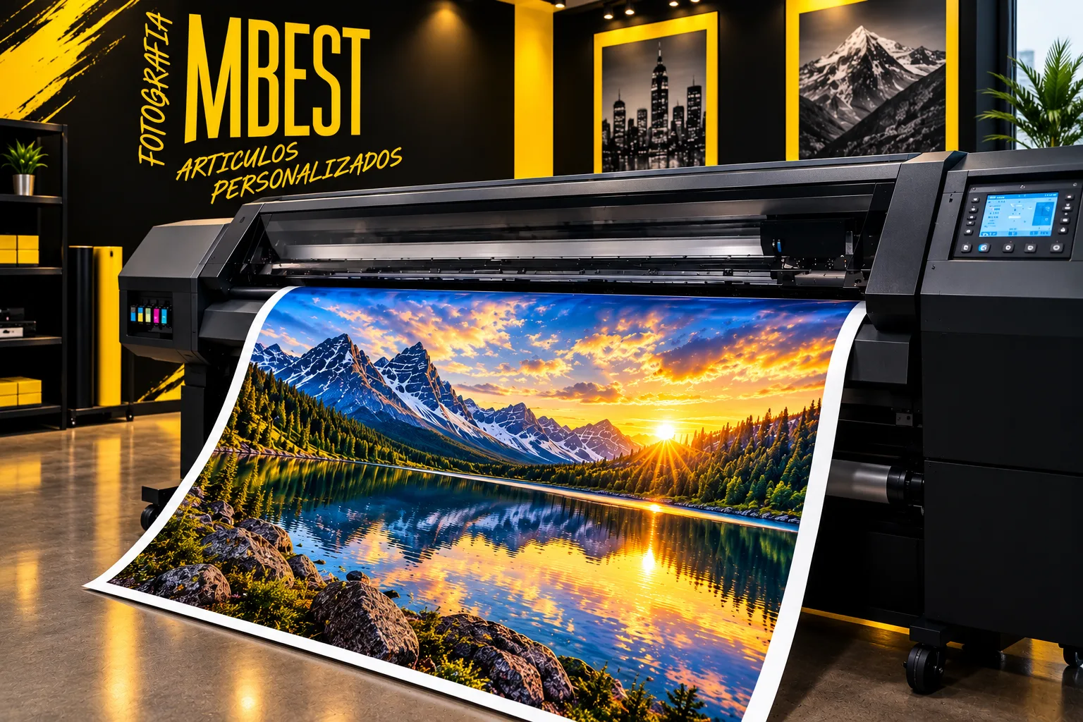 Estudio De Impresión Mbest Con Paisaje Alpino